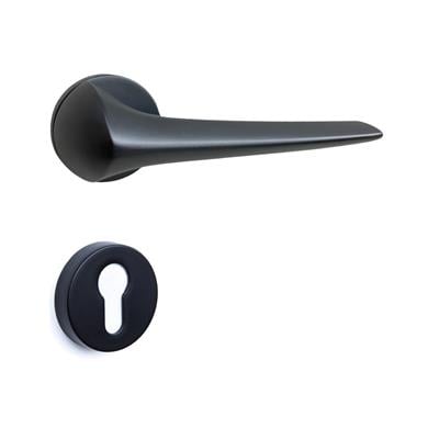 Maja Rozetli Kapı Kolu Takımı Siyah Renk