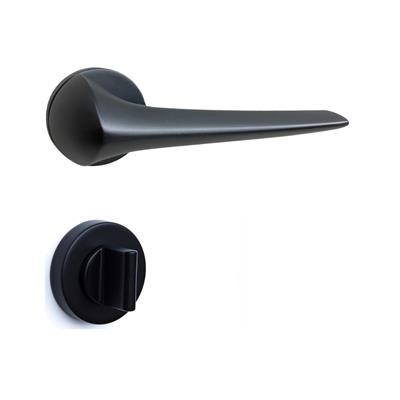 Maja Rozetli Kapı Kolu Takımı Siyah Renk