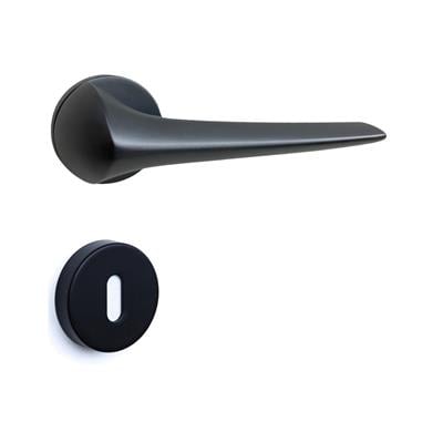 Maja Rozetli Kapı Kolu Takımı Siyah Renk