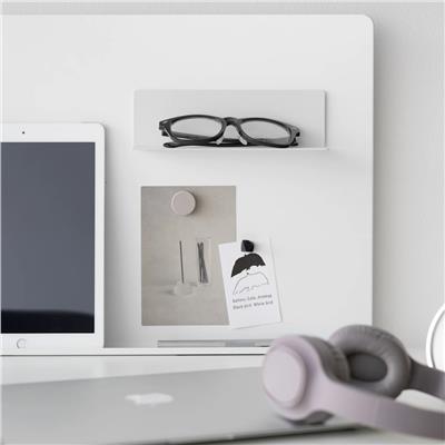 Manyetik Çelik Duvar Rafı Beyaz 20 cm