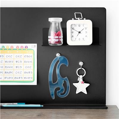 Manyetik Çelik Duvar Rafı Siyah 20 cm