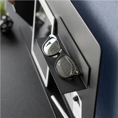 Manyetik Çelik Duvar Rafı Siyah 20 cm