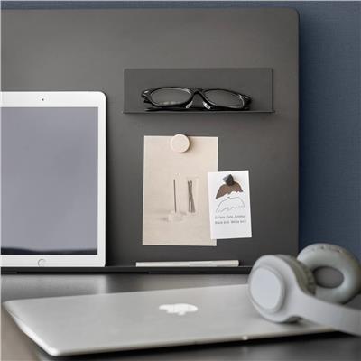 Manyetik Çelik Duvar Rafı Siyah 20 cm