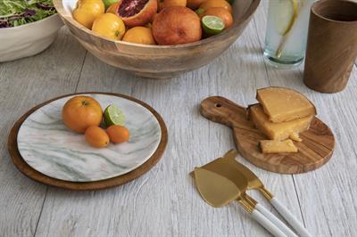 Mat Altın Peynir Seti 18 X 5 Cm