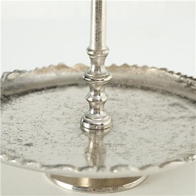 Mat Parlak Gümüş Dekoratif Raflı Stand 21Cm