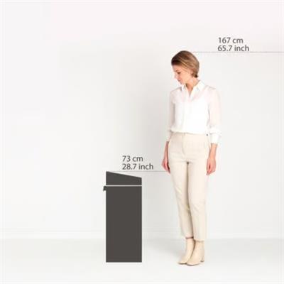 Matt Steel New Dokunmatik Çöp Kutusu 40L