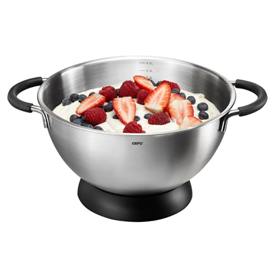 Mesco Halka Tabanlı Paslanmaz Çelik Karıştırma Kabı, Ø 24 Cm - 4 L