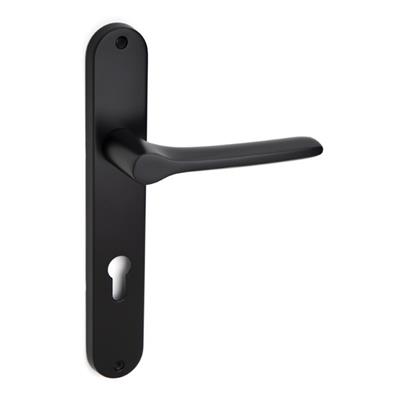 Metıs Siyah Renk Aynalı Kapı Kolu Takımı