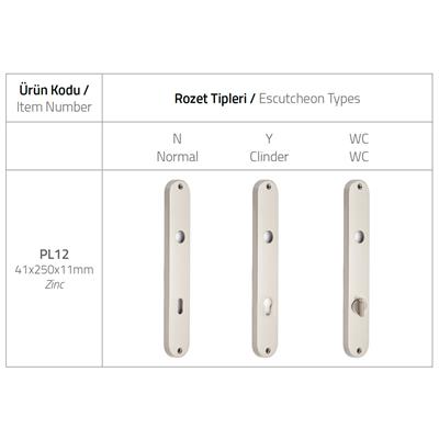 Metıs Siyah Renk Aynalı Kapı Kolu Takımı