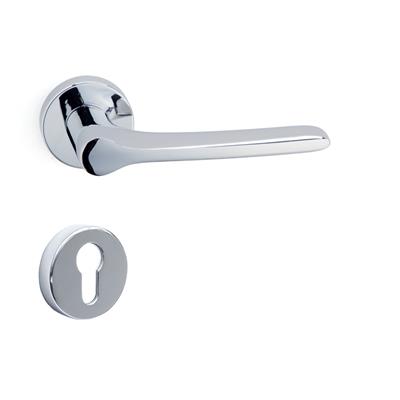 Metıs Rozetli Kapı Kolu Takımı Krom Renk