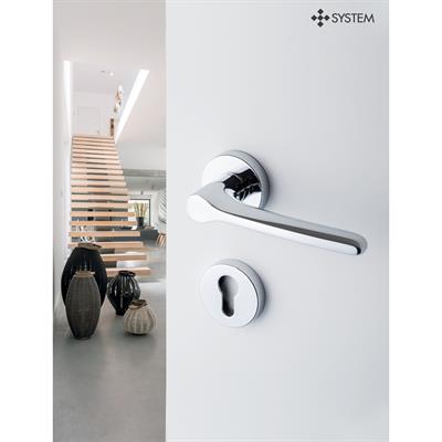 Metıs Rozetli Kapı Kolu Takımı Krom Renk