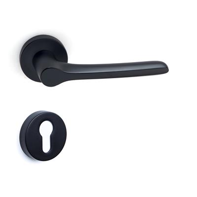 Metıs Rozetli Kapı Kolu Takımı Siyah Renk