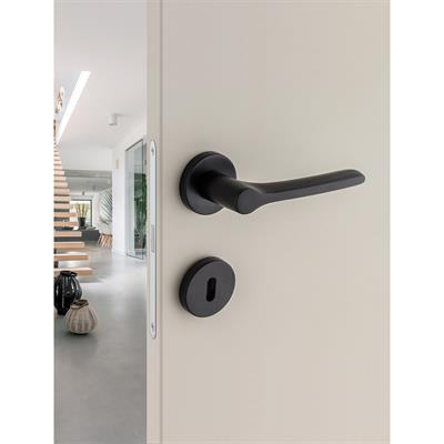 Metıs Rozetli Kapı Kolu Takımı Siyah Renk