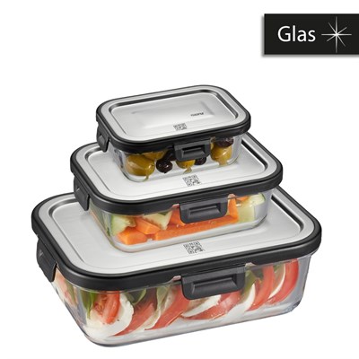 Mılo 3Lü Gıda Saklama Kabı Dikdörtgen 400 Ml,600,1000 Ml