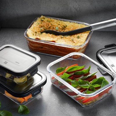 Mılo 3Lü Gıda Saklama Kabı Dikdörtgen 400 Ml,600,1000 Ml