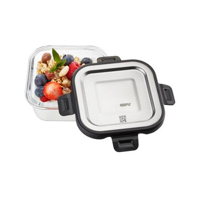 Mılo Gıda Saklama Kabı Kare 300 Ml Paslanmaz Çelik Kapaklı