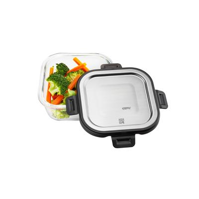 Mılo Gıda Saklama Kabı Kare 500 Ml Paslanmaz Çelik Kapaklı