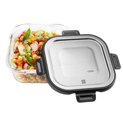 Mılo Gıda Saklama Kabı Kare 800 Ml Paslanmaz Çelik Kapaklı