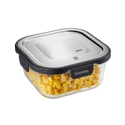 Mılo Gıda Saklama Kabı Kare 800 Ml Paslanmaz Çelik Kapaklı