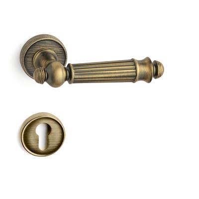 Mıra Rozetli Kapı Kolu Takımı Antik Rengi