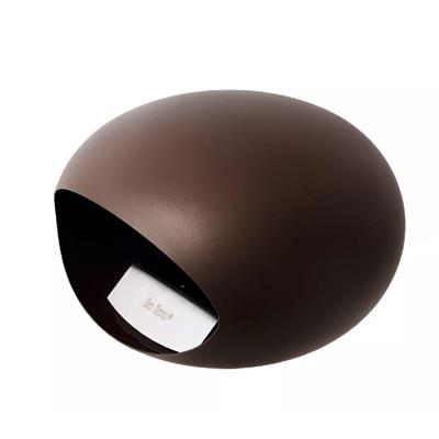 Mocca Kubbe Şömine & Öğütülmüş Ahşap Cilalı Çelik Brülör (Küçük Ayak) / Mocca Ground Wood Low Mocca- Smoked Oak-Steel Burner