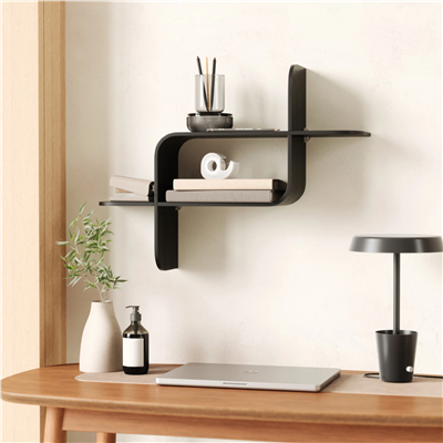Montage Metal Duvar Rafı Tekli Siyah 62 cm