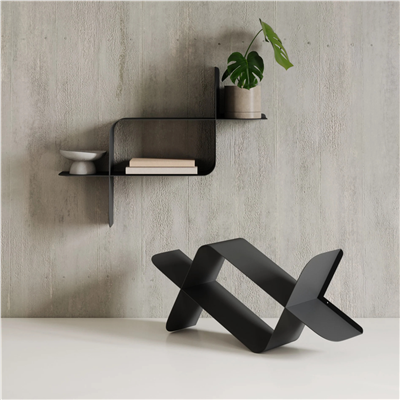Montage Metal Duvar Rafları, 2li Set Siyah 61 cm