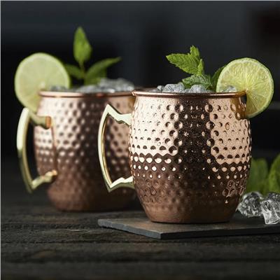 Moscow 2Li Bakır Kaplamalı Kupa 50 cl - Çap 10 cm