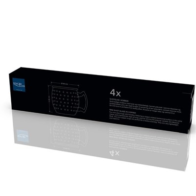 Moscow 4lü Bakır Mule Mini Shot Bardağı 8 cl - 4 cm