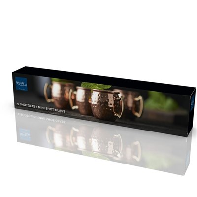Moscow 4lü Bakır Mule Mini Shot Bardağı 8 cl - 4 cm