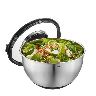 Muovo 2Li Set Sıçrama Koruma Kapaklı Kase Seti 2,5 Ve 4,5 Litre