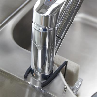 Musluk Askılı Çift Süngerlik Çelik Siyah Renk