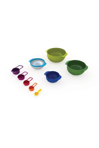 Nest 9 Plus Karıştırma Kase Seti - Çok Renkli