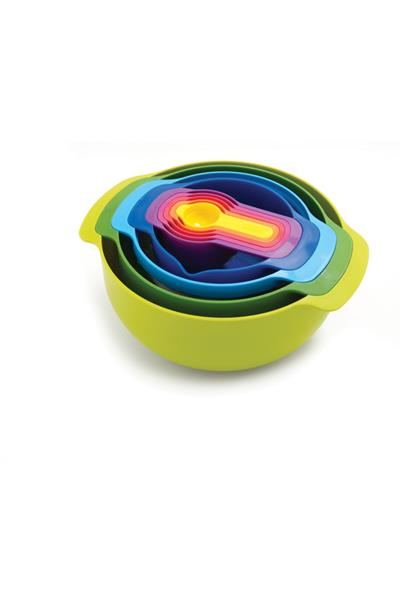 Nest 9 Plus Karıştırma Kase Seti - Çok Renkli