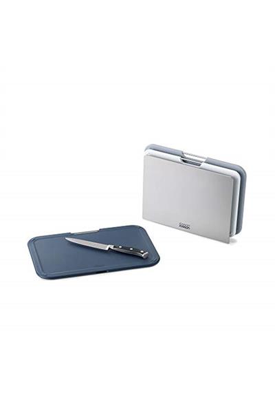 Nest Büyük 3Lü Kesme Tahtası Seti Gri/Mavi 60147