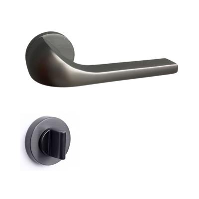 Neta Rozetli Kapı Kolu Takımı Füme Renk