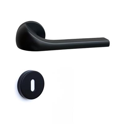 Neta Rozetli Kapı Kolu Takımı Siyah Renk