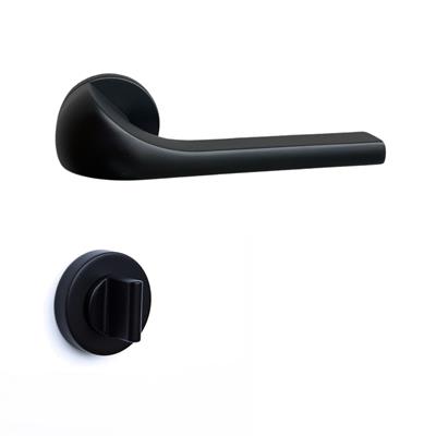 Neta Rozetli Kapı Kolu Takımı Siyah Renk