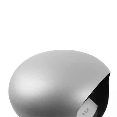 Nikel Kubbe Şömine & Öğütülmüş Ahşap Cilalı Çelik Brülör (Büyük Ayak) / Nickel Ground Wood High Polished Steel-Soaptreated Oak-Steel Burner