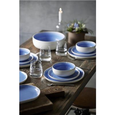 North Seramik Salata Kasesi Mat Beyaz/Parlak Nehir Çap:25 Cm