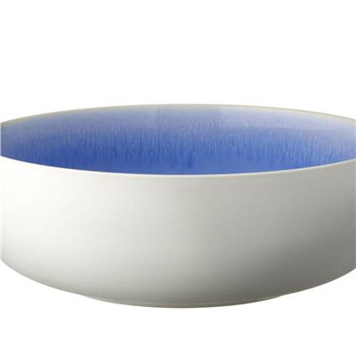 North Seramik Salata Kasesi Mat Beyaz/Parlak Nehir Çap:25 Cm