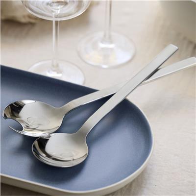 North Seramik Servis Tabağı Mat Beyaz/Mat Nehir 19 X 38 Cm