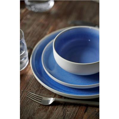 North Seramik Yemek Tabağı Mat Beyaz/Parlak Nehir Çap:27 Cm