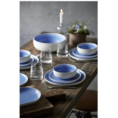 North Seramik Yemek Tabağı Mat Beyaz/Parlak Nehir Çap:27 Cm