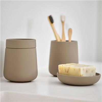 Nova One Seramik Kavanoz 2 Parça Taupe 290 ml