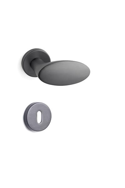 Oberon Rozetli Kapı Kolu Takımı Füme Rengi