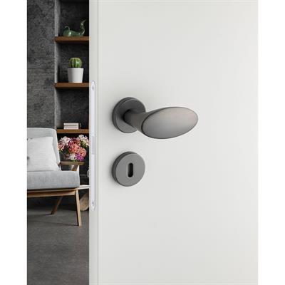 Oberon Rozetli Kapı Kolu Takımı Füme Rengi