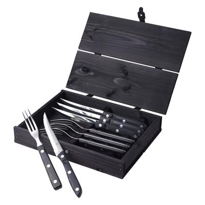 Old Farmer Black Steak Çatal, Bıçak Takımı 8 Parça - 18/8 Paslanmaz Çelik