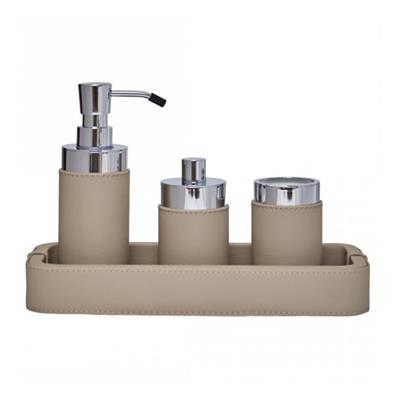 Olympia Deri Tepsi Taupe 13X30