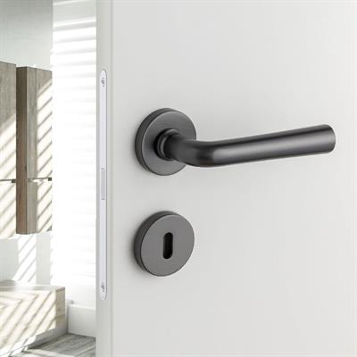 Otto Rozetli Kapı Kolu Takımı Füme Rengi